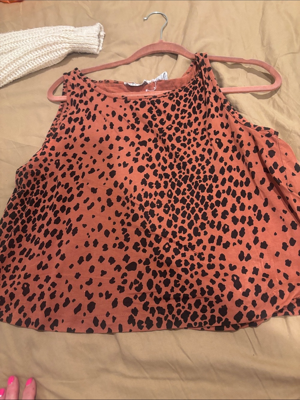 Fenn Wright Manson Rust Animal Print Sleeveless Tunic